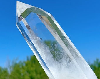 2.6LB Natural Clear Quartz Tower,Clear Quartz Crystal Obelisk,Crystal Wand,Crystal Stick Point,Mineral Specimens,Reiki Healing,Decor,Gifts
