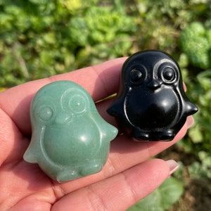 1pc Natural Quartz Penguin,Hand Carved,Crystal Heal,Crystal Animal,Home Decoration,Reiki Healing,Crystal Gifts,Crystal Collection