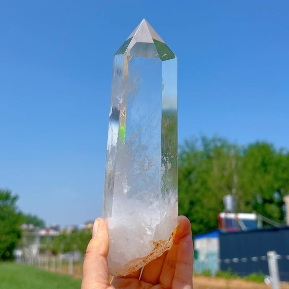 1.9LB 天然クリアクォーツタワー、クリアクォーツクリスタルオベリスク
