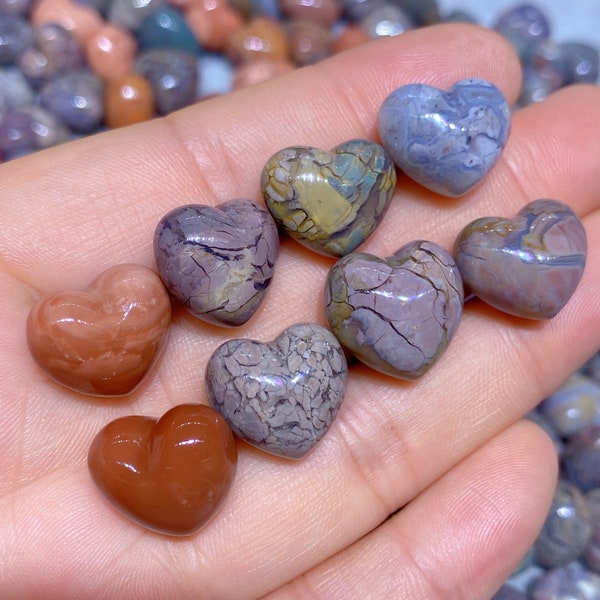 Natural Ocean Jasper Heart,Heart Pendants,Mini heart,Quartz Carving,Crystal Collection,Crystal Healing,Crystal Gifts