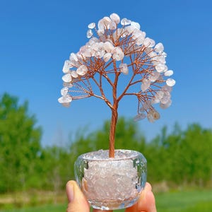Natural Rose Quartz Tree Gravel,Quartz crystal tree,Crystal Rough Stone,Lucky Tree, Money Tree,Tree of Life,Spiritual Meditation Gifts