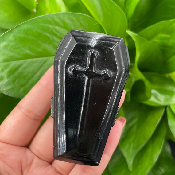 Bara di cristallo di quarzo naturale, pendenti di cristallo, guarigione Reiki, intaglio del quarzo, collezione di cristalli, guarigione di cristallo, mini bara - Italia
