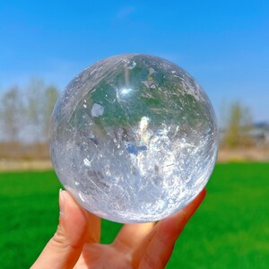 3.3LB/4“ Natural Clear Quartz Sphere,Crystals Ball,Home Decoration,Crystal Healing,Divination Ball,Crystal Gift,Crystal Collectible
