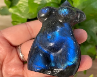 Natural Blue Labradorite Plump Goddness,Female Model,Crystal Carved,Home Decoration,Reiki Healing,Crystal Collection