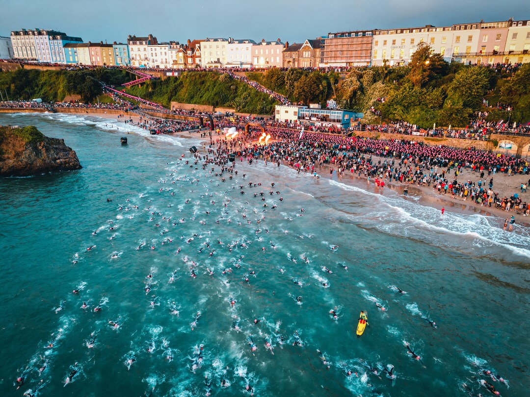 Ironman Wales Start. 2023. Tenby Pembrokeshire Wales. Etsy Denmark