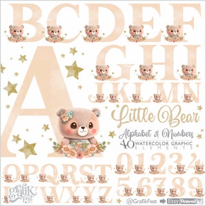 Teddy Bear Alpha Splash With Rose Gold Glitter Individually 