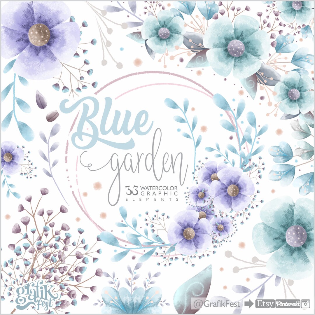 Floral Watercolor, Floral Clipart, Flower Clipart, Flower Watercolor