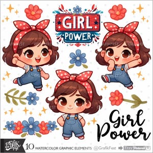 Frauen Power, Clipart, Mädchen, Power Girl, Starke Frau, Mädchen Empowerment, Frauentag, Frauentag, Frauentag, Feministische Clipart, Girl Boss, Png