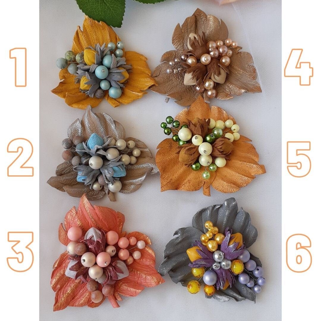 Brooch on jacket elegant brooch coat brooch leather brooch Etsy