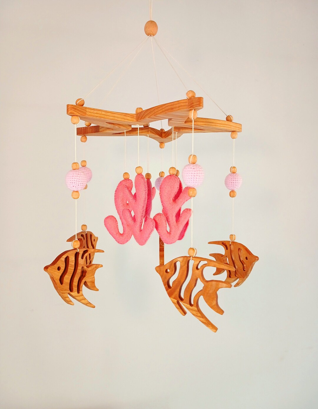 Pink Fish Baby Mobile for Nursery Ocean Crib Mobile Sea Etsy