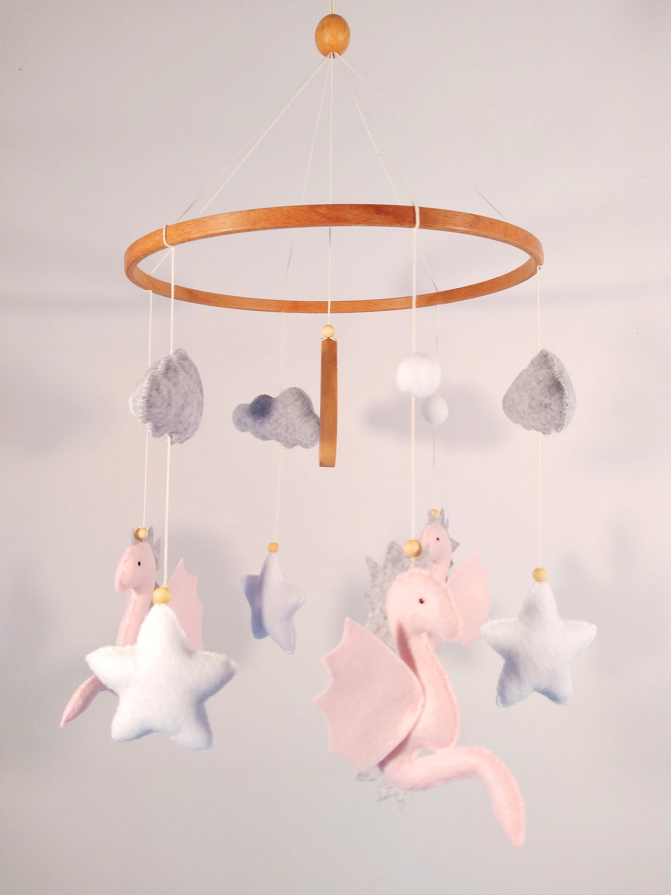 Baby Mobile Dragon Baby Mobile Girl Fairy Baby Mobile Crib Etsy