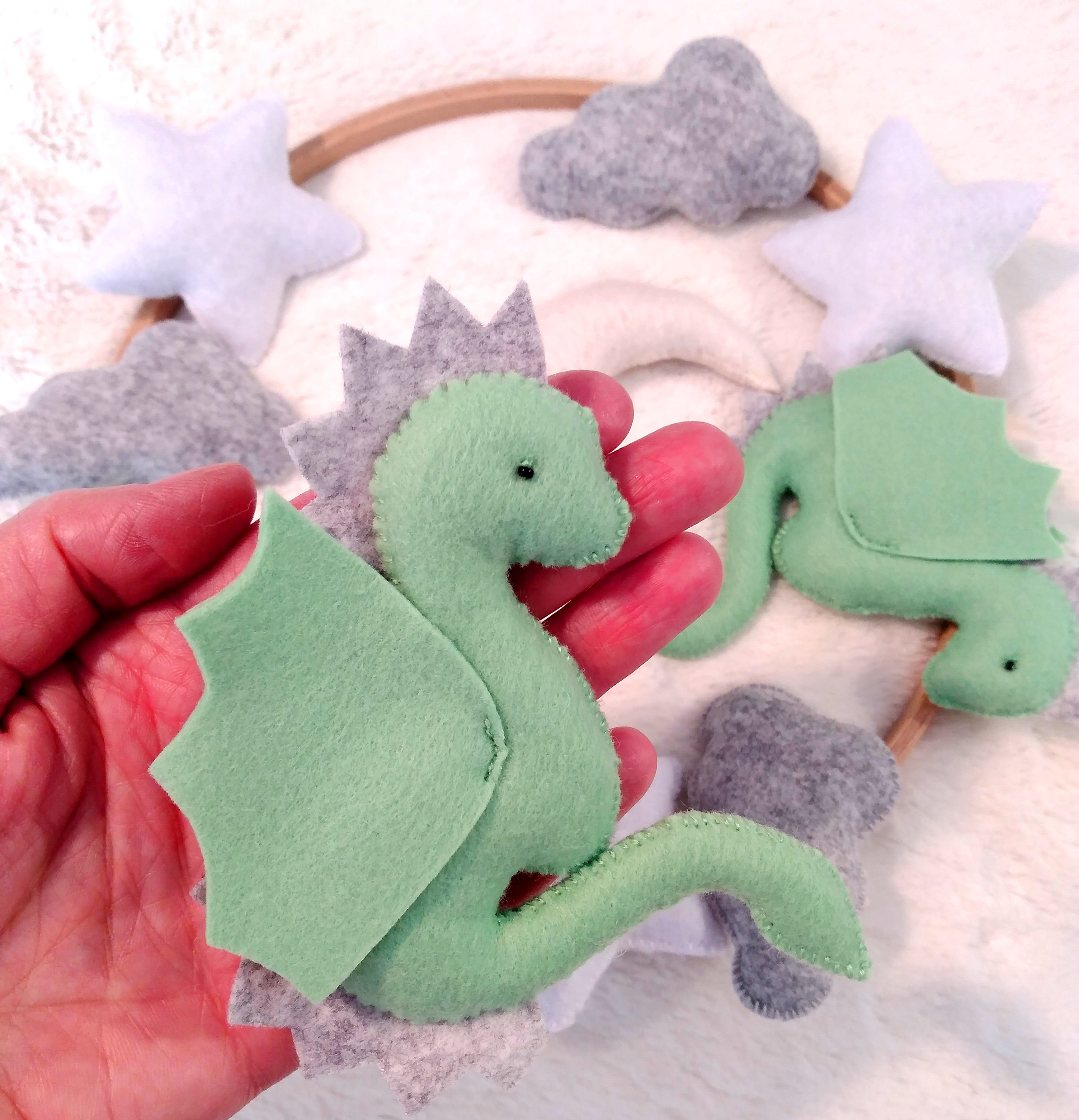 PDF Dragon Baby Mobile Dragon Mobile Dragon Nursery Felt Dragon Dragon