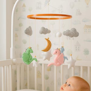 Dragon Baby Mobile, Baby Mobile Girl, Fairy baby mobile, Crib Mobile Dragon, Dragon Nursery Mobile, Crib Mobile Girl, Baby Shower Gift
