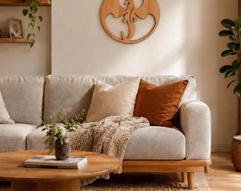 Wood Dragon Wall Art, Fantasy Wall Decor, Gift for Dragon Lover, Fantasy Lover Gift, Gift for Him, Christmas Gift, Holiday Gift,
