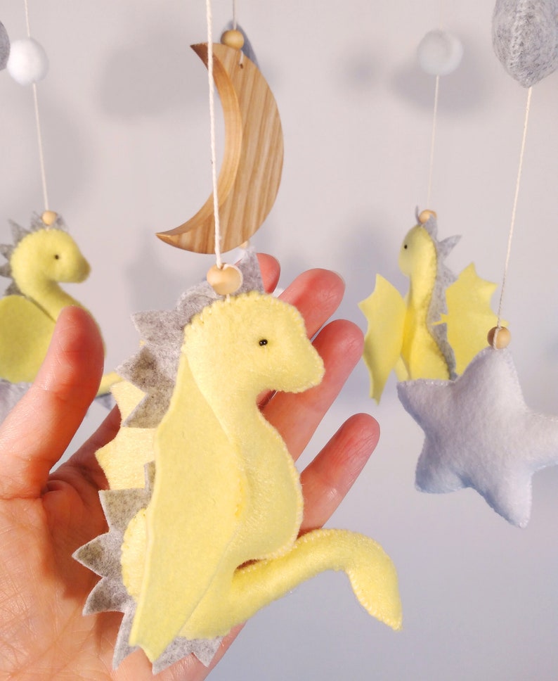 Baby Mobile Dragon, Crib Mobile Neutral, Crib Mobile Dragon, Dragon