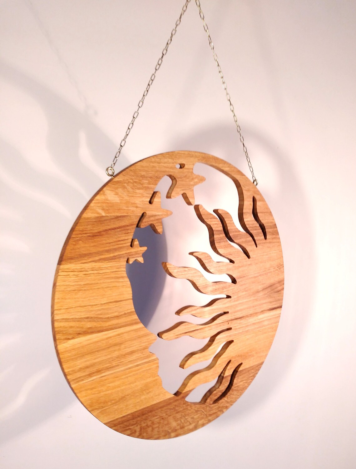 Carved Sun Christmas Gift Moon Wall Decor Wood Wall Art - Etsy