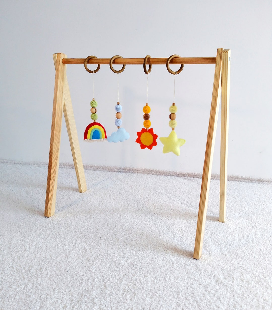 Rainbow Baby Gym Toys Baby Gym Hanging Toys Baby Gym Toys Etsy