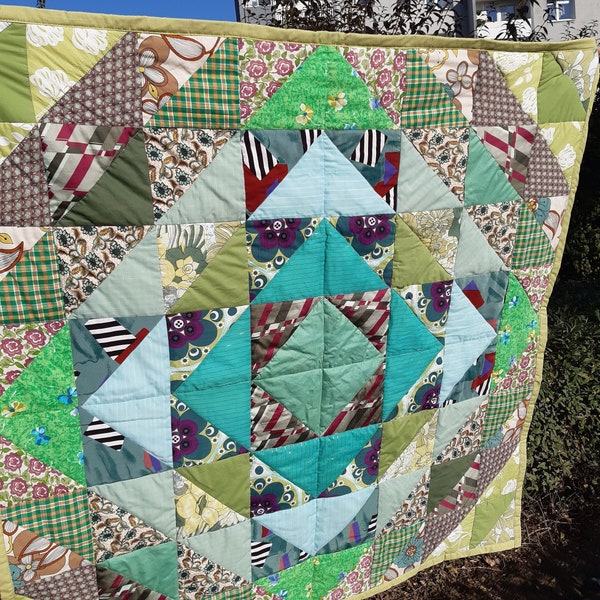 Patchwork, Tagesdecke, Teppich - Handgefertigt, Handgefertigt, Patchwork Coverlet, Quilting Pattern, Quilting, Patchwork Blanket, Quiltblok, Patchwork Cover.