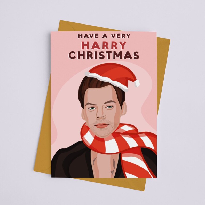Harry Styles Christmas Card Have a Harry Christmas Card Etsy