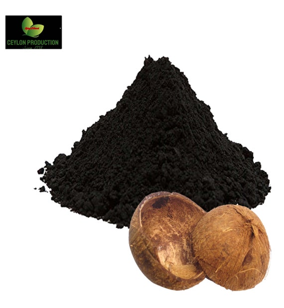 Coconut shell charcoal powder pure Organic 100% Activated Carbon Natural  Ceylon
