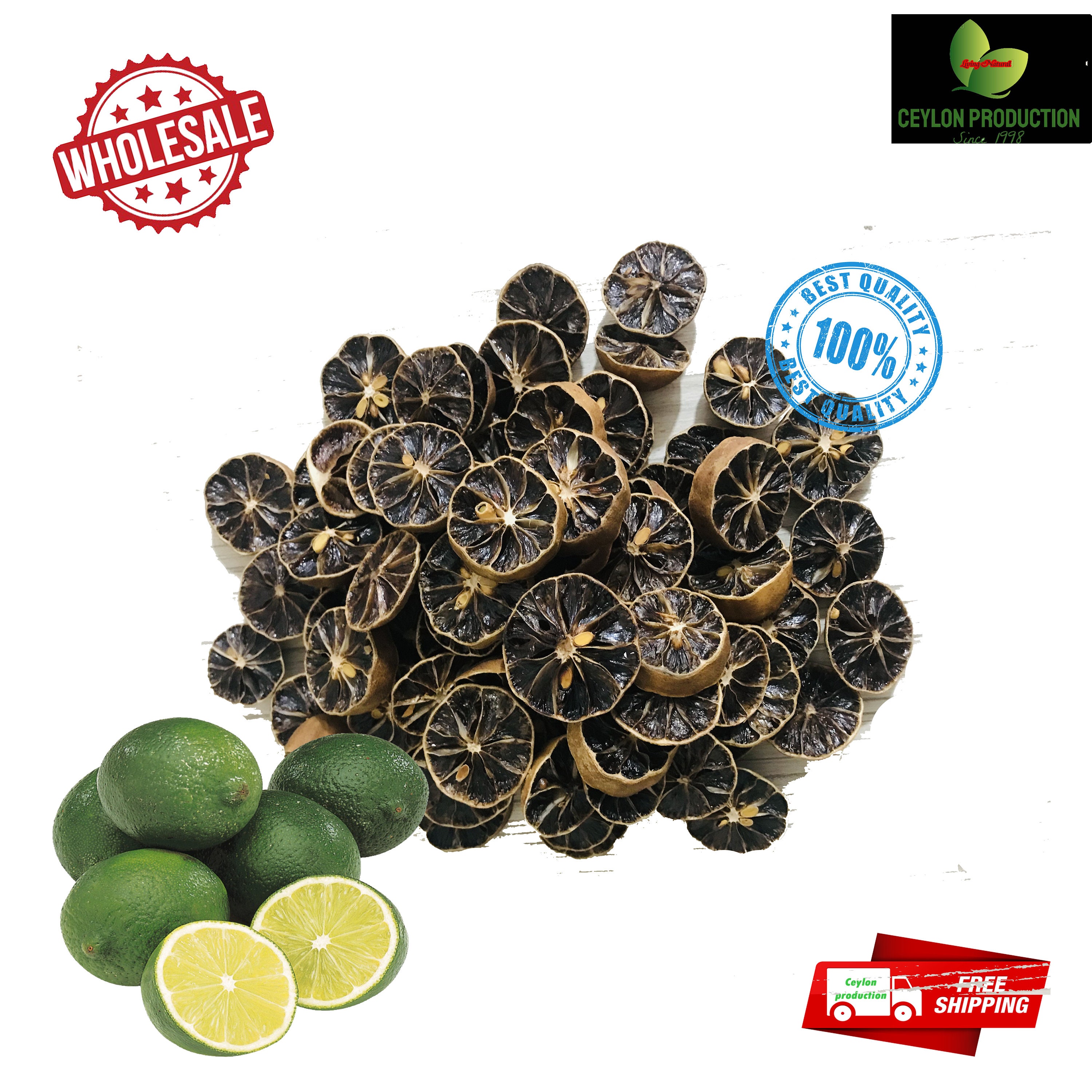 Czyste, naturalne, suszone brązowe plasterki limonki/cytryny 100% wysokiej jakości, organiczne, z Cejlonu