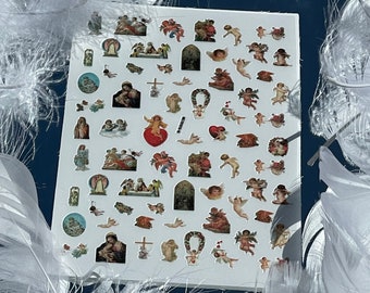 Angel Nail Stickers, Cherub Nail Stickers, Baby Nail Stickers, Cupid Nail Stickers, Nail Art, Nail Stickers, Nail Decals