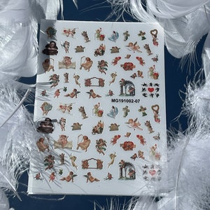 Angel Nail Stickers, Cherub Nail Stickers, Baby Nail Stickers, Cupid Nail Stickers, Nail Art, Nail Stickers, Nail Decals