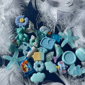 Blue Kawaii 3D Nail Charms, Assorted Kawaii Nail Charms, Cute Nail Charms, Resin Nail Charms