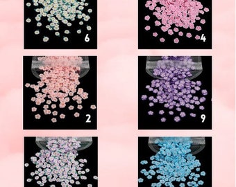 Charmes d’ongles de fleurs, charmes d’ongles de pétales, charmes d’ongles de marguerite, charmes d’ongles de fleurs de cerisier, art des ongles, charmes d’ongles, charmes d’ongles colorés, charme 3D