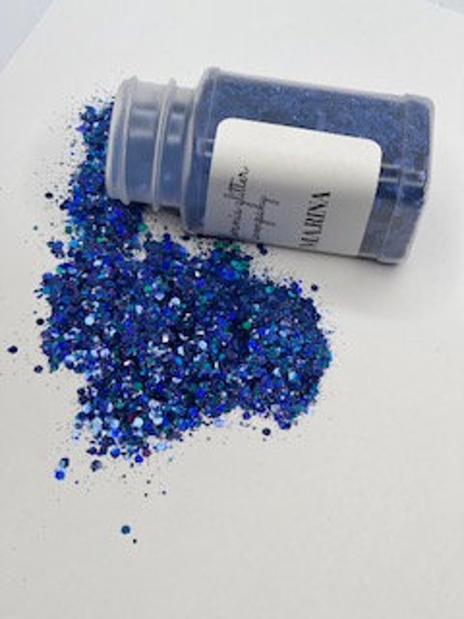 2oz Chunky Blue Glitter In Shaker Bottle High Quality Etsy