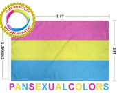 Pansexual Pride 3' x 5' Flag | Free 3-Day Shipping | Premium Quality | Vibrant Colors | Durable Brass Grommets | Double Heavy Stitching