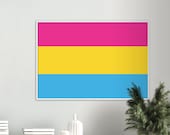 Framed Pansexual Pride Flag - Premium Matte Paper Wooden Framed Poster