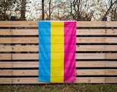 Pansexual Pride 3' x 5' Flag | Free Shipping | Premium Quality | Vibrant Colors | Durable Brass Grommets | Double Heavy Stitching