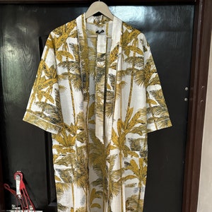 Cotton Kimono Robe Dressing Gown, Block Printed  Bridesmaid Robe, Summer Nightwear, Trending Kimono, Nightweargown Women Dress One Size