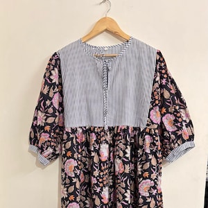 block Print Floral Women Wear Dress, Midi Dress, Mini Dress, Long Block Print Dress, Cotton summer dress, Flower girl dress