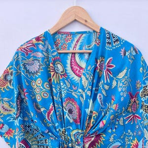 Indian Floral Kaftan Cotton Kaftan, Long Caftan,Dress For to be Moms, Beach Cover up, Sleepwear, Indian Kaftan, Maxi Dress,Bikini Cover Up