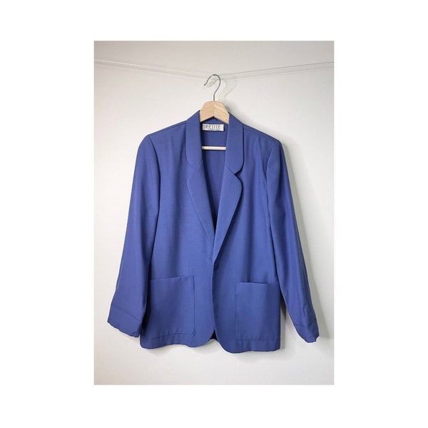 Vintage 1980s Petite Sophisticate Blazer in a Beautiful Blue, Size 6! Lightweight and Perfect for Fall! Free Shipping!