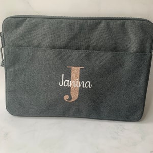 Personalisierte Laptop Tasche mit Initial Namen Laptop Tasche 13 & 15 Zoll Muttertag Geschenk Geschenkidee Bild 1