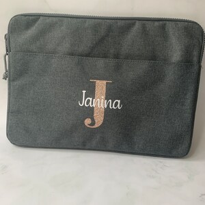 Personalisierte Laptop Tasche mit Initial Namen Laptop Tasche 13 & 15 Zoll Muttertag Geschenk Geschenkidee Bild 3