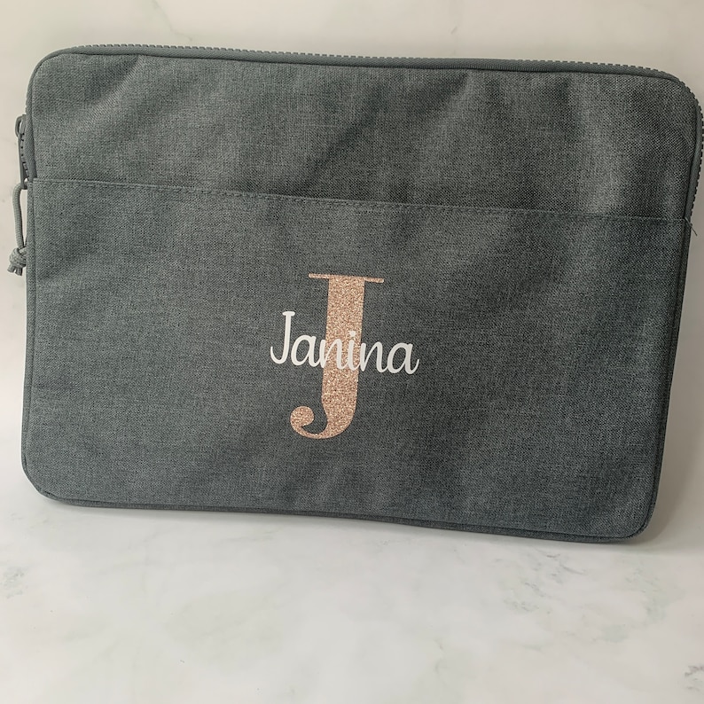 Personalisierte Laptop Tasche mit Initial Namen Laptop Tasche 13 & 15 Zoll Muttertag Geschenk Geschenkidee Bild 3