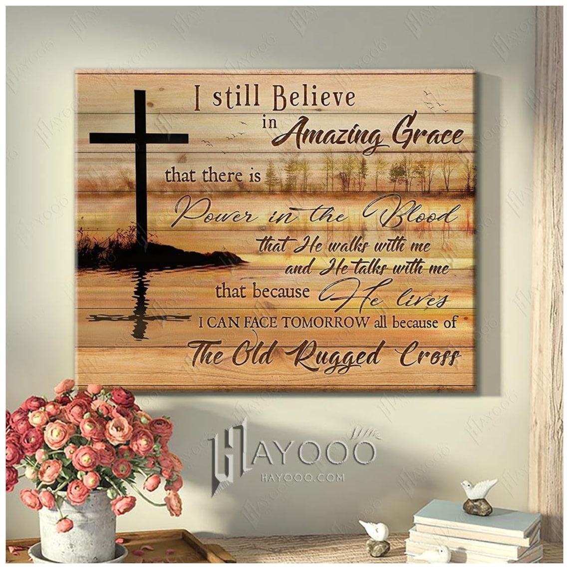 I Still Believe In Amazing Grace Cross Canvas Wall Art Decor Etsy