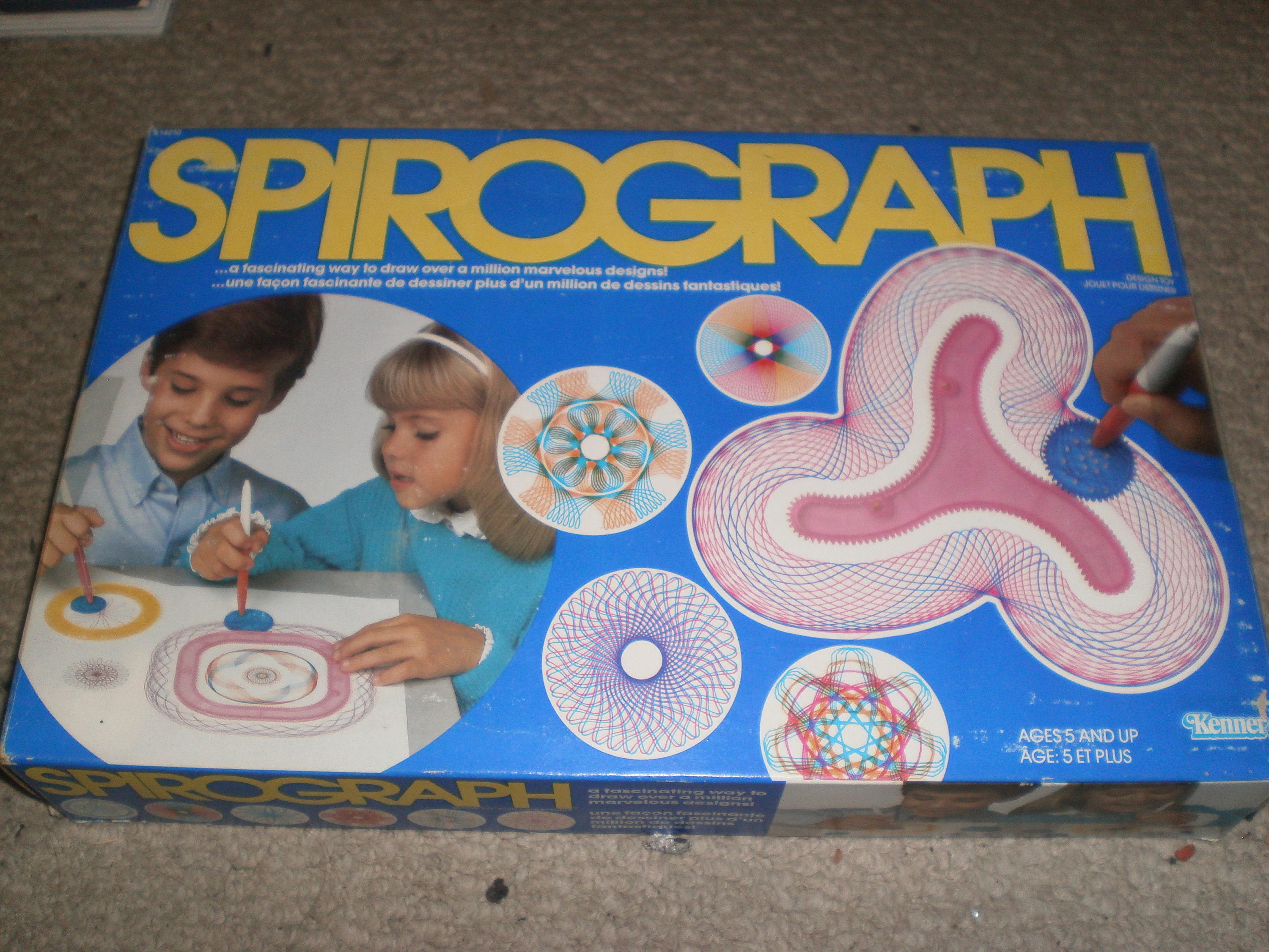 Vintage 1972 Spirograph Set-kenner Spirograph Set-missing Pens-free  SHIPPING 