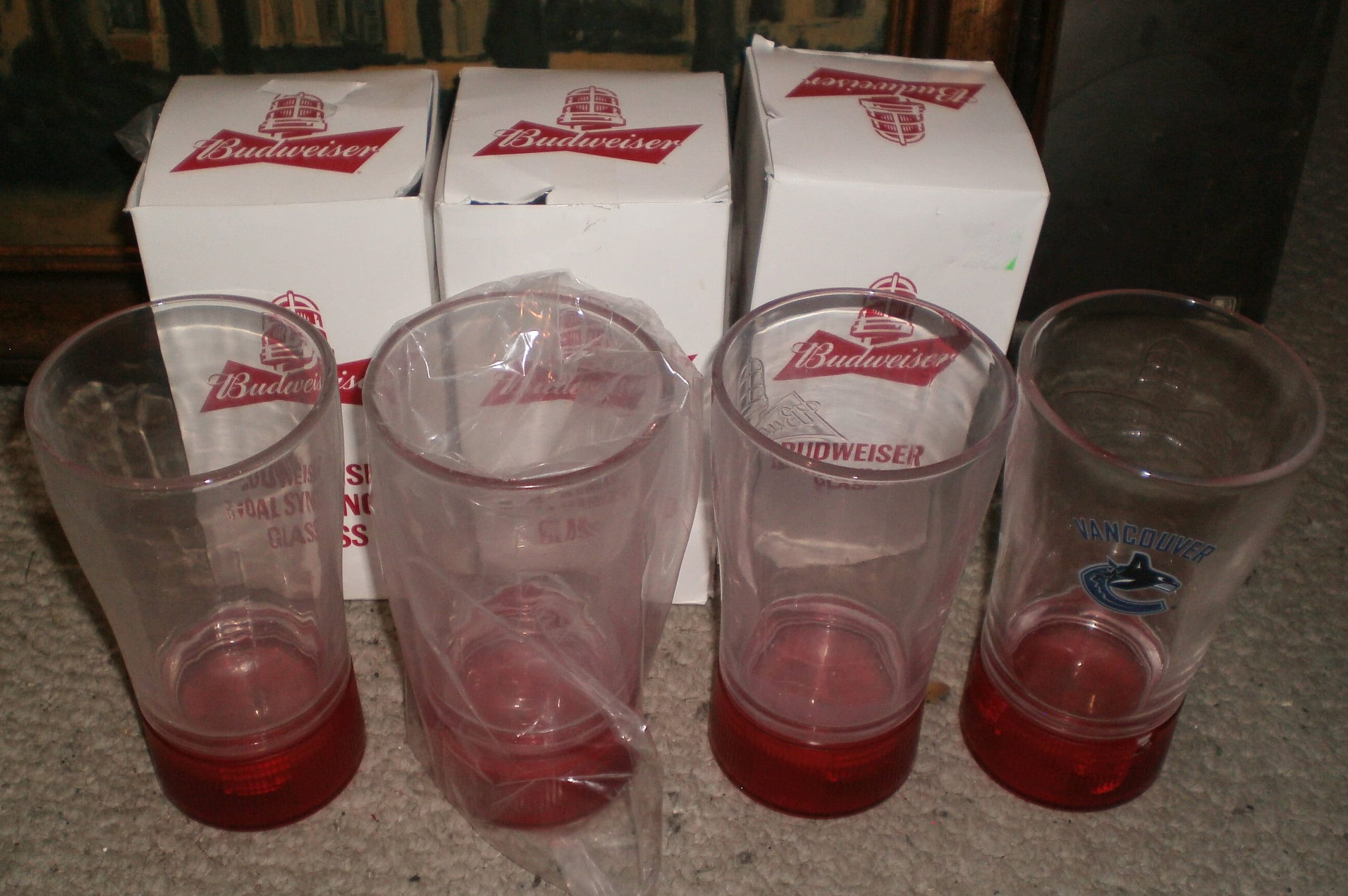 Budweiser Red Goal Light Bluetooth Sports Glasses Cup 