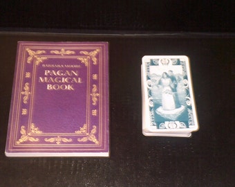 Pagan Tarot Card Set And Magical Pagan Book Barbara Moore Original OOP Scarabeo Excellent Fortune Telling Metapysical