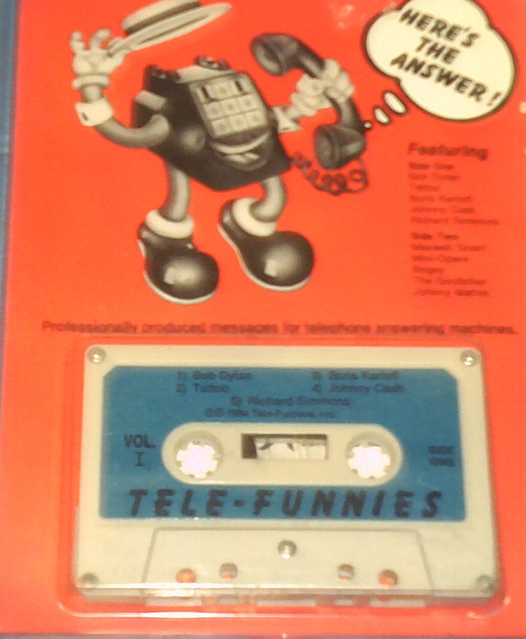 Tele Funnies Vintage Telephone Answering Machine Cassette Tape Etsy