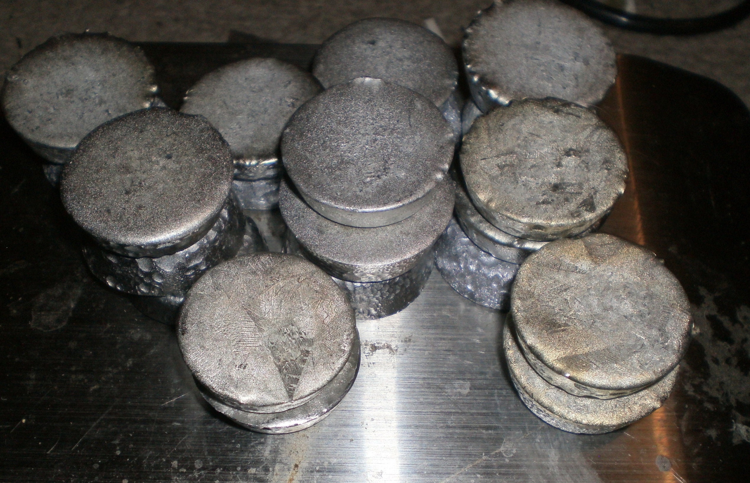Over 5 Pounds Tin Pewter Ingots Rounds for Castings Jewellery Etsy