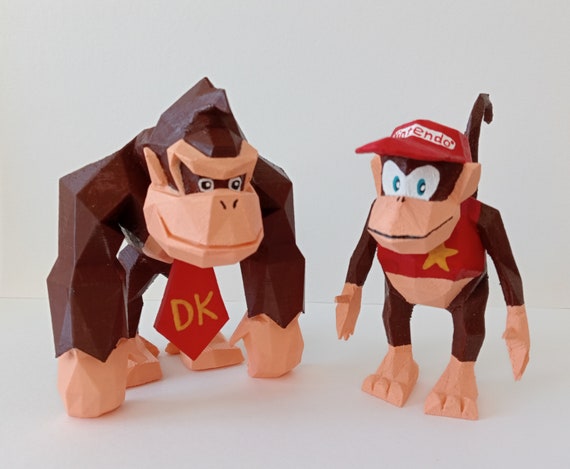 Super Mario and Luigi 64 Low-poly 3D Printed Figures 