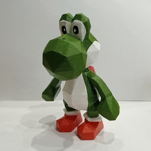 Yoshi low-poly 3D printed figure (multiple colours)