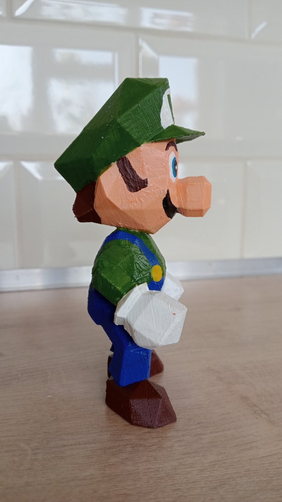 Super Mario and Luigi 64 Low-poly 3D Printed Figures 