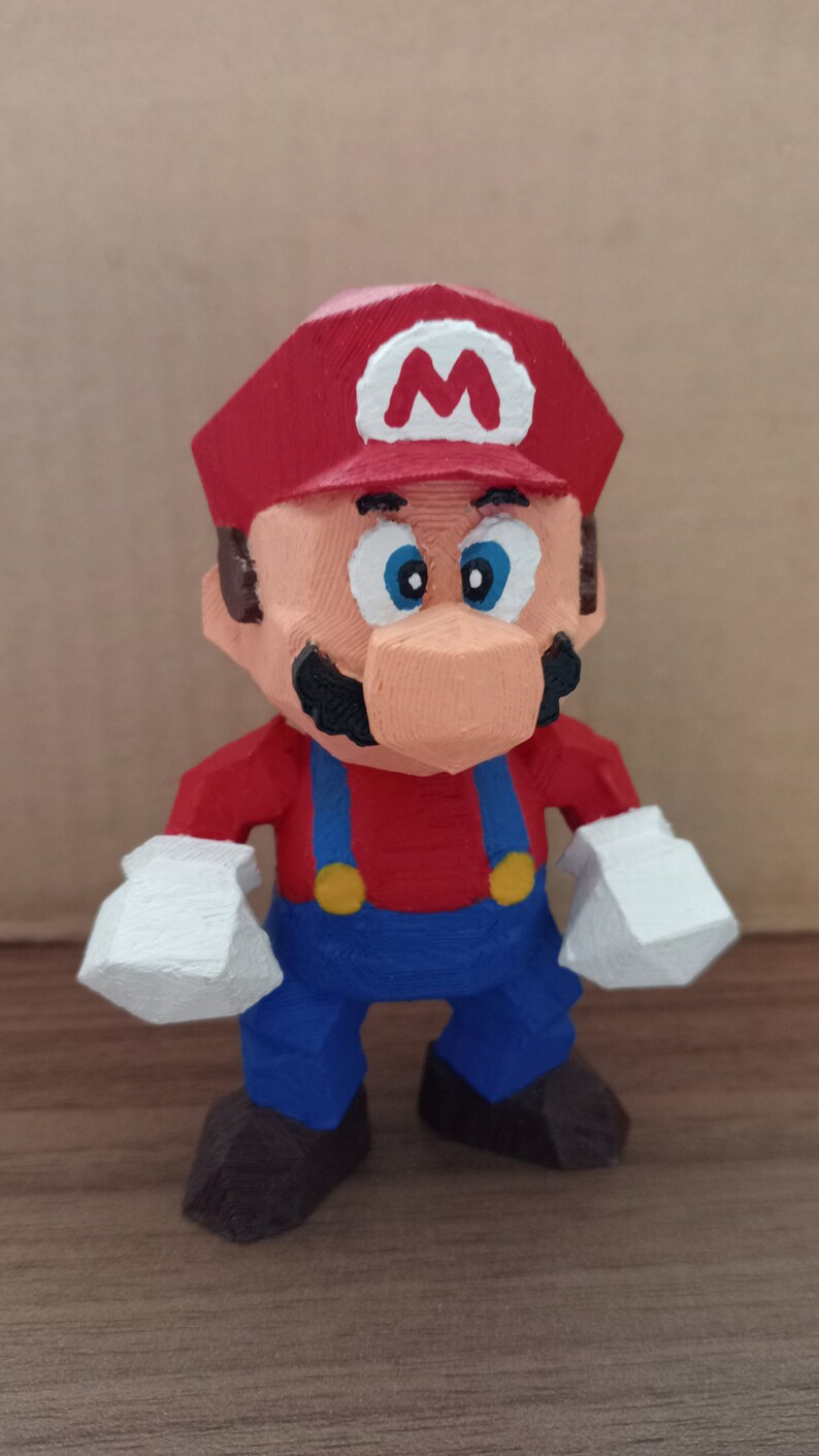 Super Mario and Luigi 64 Low-poly 3D Printed Figures - Etsy